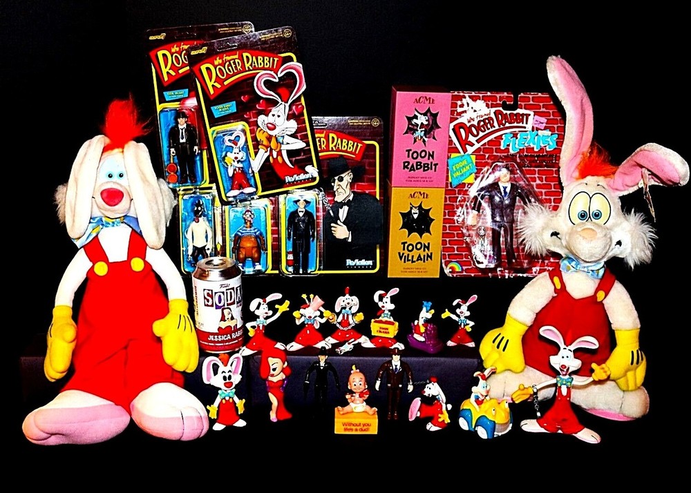 Disney’s Who Framed Roger Rabbit 35+ New & VTG 80’s Rare Figures, Plush & Pins