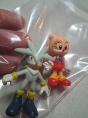Silver the Hedgehog & Small Mini Figure Mixed Lot Set, Multicolor Plastic