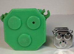 Lankybot Lankybox Mystery Figure Green & Silver Robots GLOW Lot of 2
