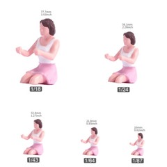 1/18 1/24 1/64 1/87 Miniatures Vest Skirt Driver Girl Scene Figures For Car Toys