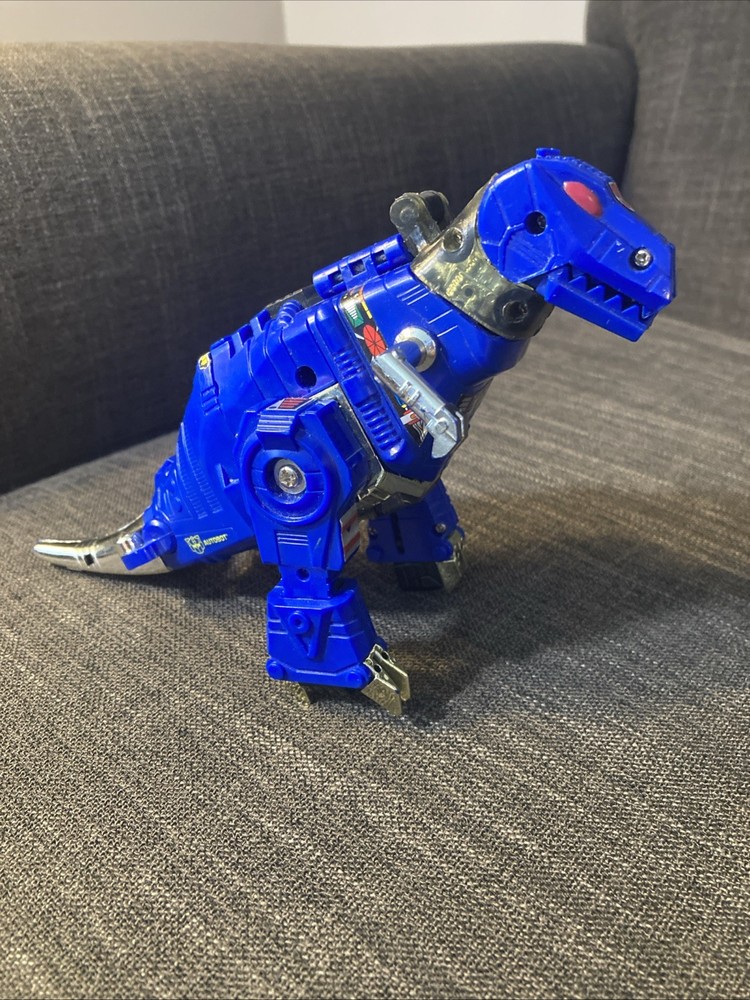 Transformers 1993 Original G2 Dinobot Blue GRIMLOCK -Broken Arm And Tail