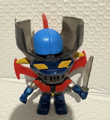Mazinger Z Chibi Anime Robot Warrior Figure w/ Sword & Cape 4.5″ New Blue Red