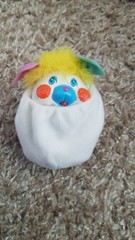 Vintage 3″ Mini Pocket Popple 1986 Mattel White Plush Figure Popples Puffball