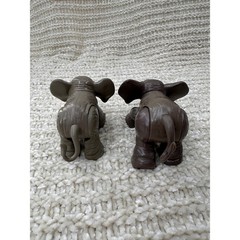 Fisher Price Elephant Figures Vintage 1995 Safari Animal Kids Toy Brown Lot of 2