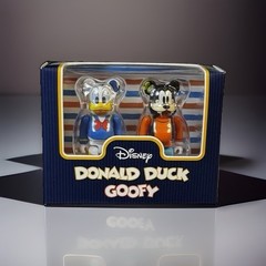 BE@RBRICK DONALD DUCK & GOOFY 2PCS SET Figure Bearbrick Medicom Toy New Box
