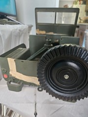1965 GI Joe Official Jeep Combat Set 7000 Vehicle Trailer Searchlight & Box