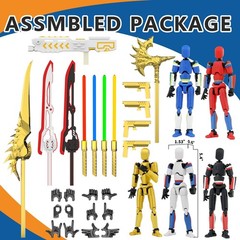 5-Pack Titan 13 Action Figure, 3D Printed Multi-Colored T Dummy 13
