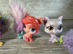 Disney Princess Palace Pets Figure Toy Furry Tail Crown Lot of 6 Cats Bunny Pony