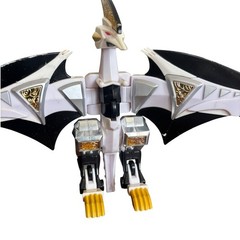 2003 Bandai Power Rangers Dino Thunder White Drago Zord Raptor Toy Rider White