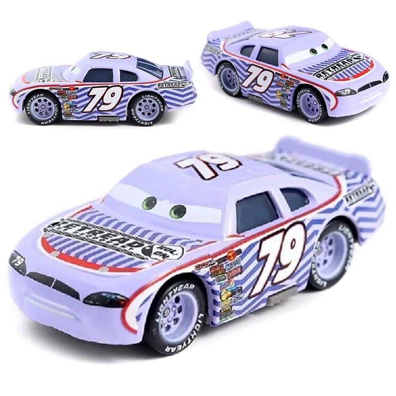2Pcs Disney Pixar Cars No.79 Retread Hauler Truck with Car 1:55 Diecast Toy Set