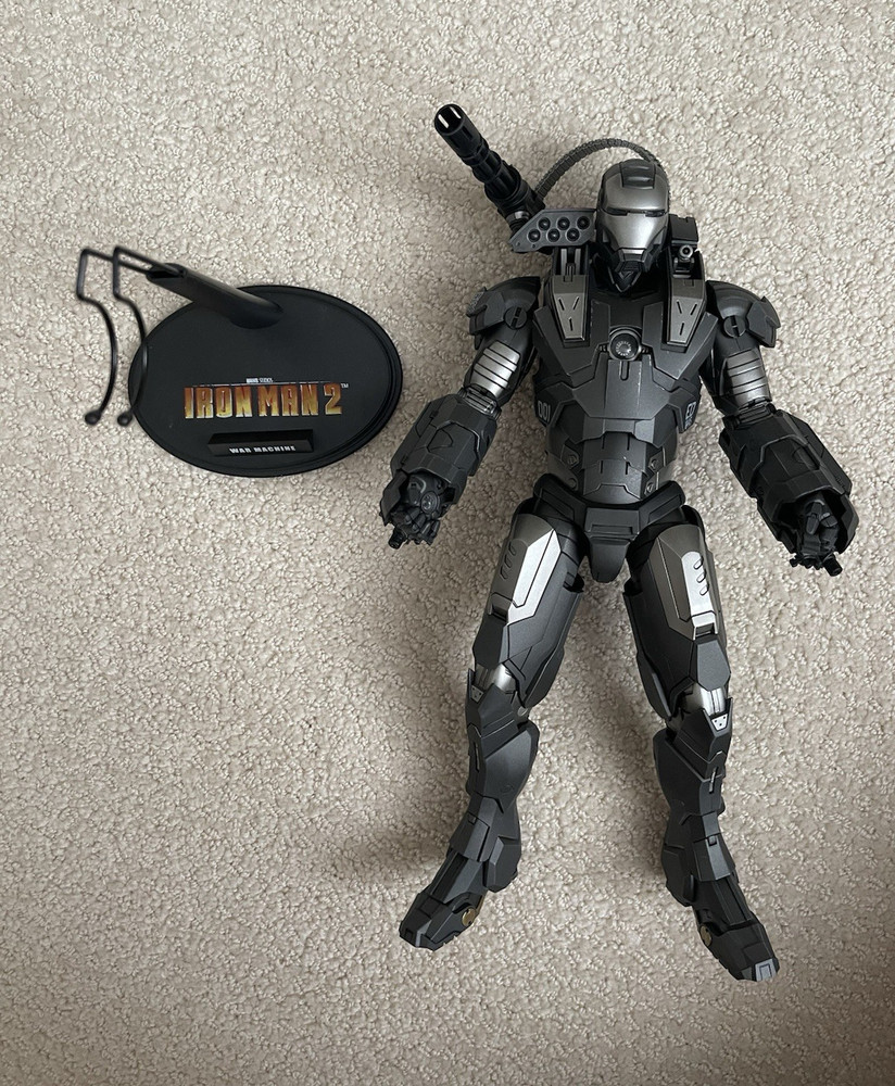 Hot Toys War Machine Iron Man 2 1:6 12in Action Figure w/ Gun & Stand