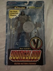 McFarlane Toys Youngblood Series 1 Crypt Action Figure Shield Axe Spears Weapons