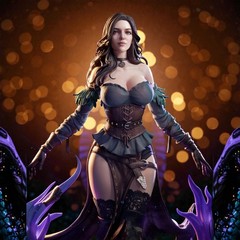 Fanart figure Yennefer airbrush painted 11.8 inch NSFW/SFW Adult 17+