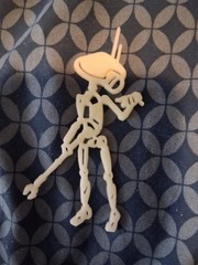 Vintage 1987 1990s Glow in the Dark Robot Decor Wall Figures Lot Rare Aliens BA