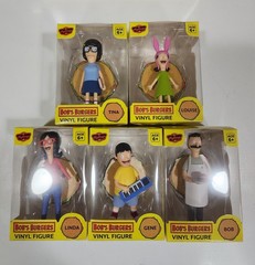 Bob’s Burgers Set Of 5 Tina Louise Gene Linda Bob 4″ Figures Culturefly Display