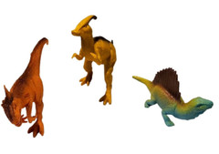 Lot of 12 Mixed Dinosaurs Figures Toys PVC Rubber Plastic Some Have Sound GOOD