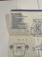 Air Defense ORIGINAL Blueprints Vintage 1985 Hasbro G.I.Joe ARAH