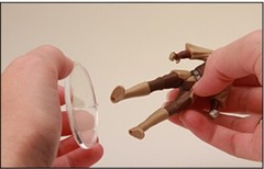 Protech AFS-2C Clear Action Figure Stand for 3.75″ figures – 2″ with 1/8″ peg