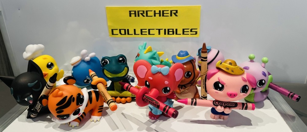 Kidrobot X Crayola Coloring Critters – Lot of 11 Figures & Misc. Crayons – 2017