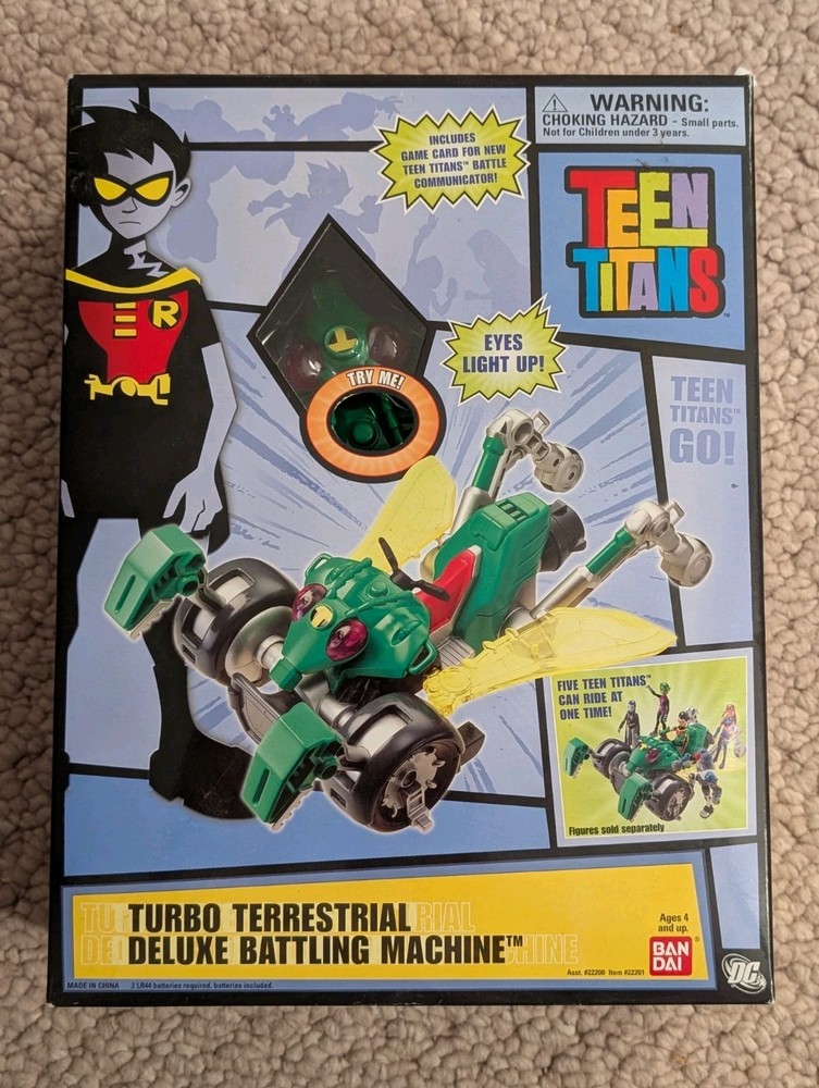 Teen Titans Turbo Terrestrial Deluxe Battling Machine Light Up Bandai 2006 Seald