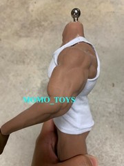 1/6 Tank Top Sports Vest WHITE For 12″ Hot Toys PHICEN TBLeague M34 M35 Figure
