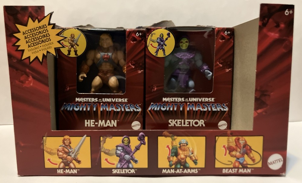 MOTU Mighty Masters Of The Universe He-man & Skeletor W/ Retail Box New SEALED