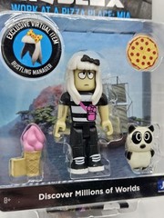 New ROBLOX Work At a Pizza Place: Mia Action Figure Toy + Virtual Item Code