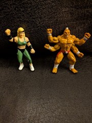 Goro and Sonya Blade Mortal Kombat 1992 Vintage Midway Action Figure 90s Rare 2”
