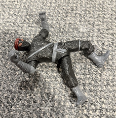 Black & Gray Masked Ninja Action Figure Toy, Red Goggles/Mask, Plastic