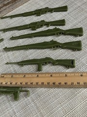 Marx 1960s Stony Smith 11 pcs- 3 machine guns, 5 rifles, 2 pistols, GI JOE 12″