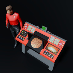 Custom Star Trek TOS Transporter Console for 3.75 IN (1:18) FIGURE