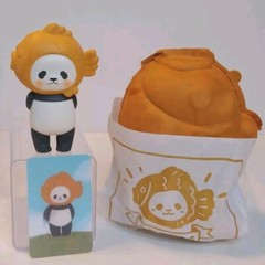 PLANET BEAR Mini Taiyaki PanPan Series 1 ROSE FLOWER 🐼🌹Panda PVC Figure NEW