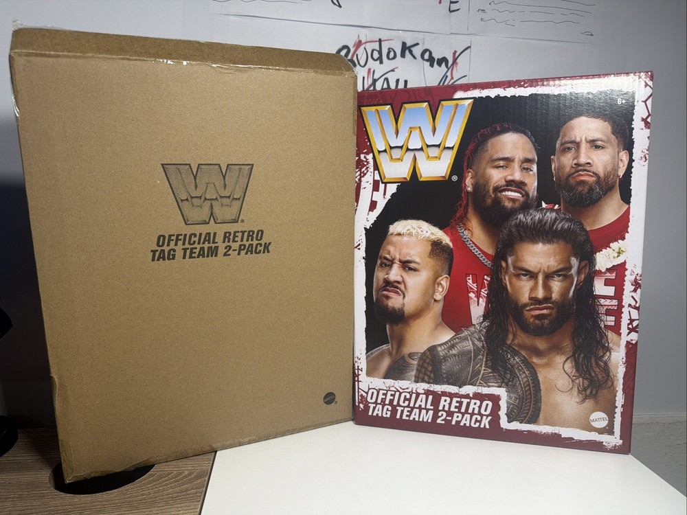WWE Bloodline Retro 4 Wrestling Figure Set Roman Reigns Solo Jey Uso Jimmy NIB