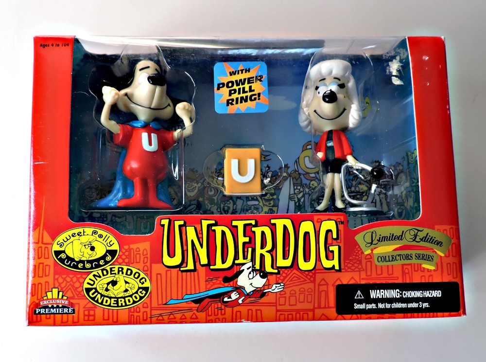 PREMIERE LIMITED EDITION UNDERDOG & POLLY PUREBRED BOXED FIGURES 1998