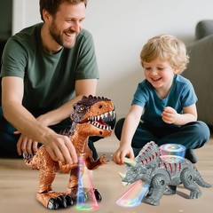 3 Pack Walking Dinosaur Toys for 3-5 5-7 Years Old, Simulated Tyrannosaurus B…