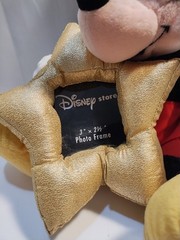 Disney Store Mickey Mouse Plush Holding Gold Star Photo Frame Picture Memories