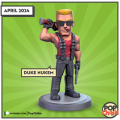 Duke Nukem | POP | CHIBI | 60mm base | 1:20 | 3D print | Model Kit