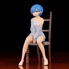 Re:Zero Rem Ram Sitting on Chair Figure Cute PVC Action Figure Collectible