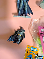 Batman Vintage Small Figures and Stickers and Comic Book Lot