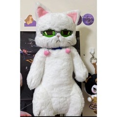 The Disastrous Life of Saiki K. Kusuo 60cm Cute White Cat Collectible Plush Bag
