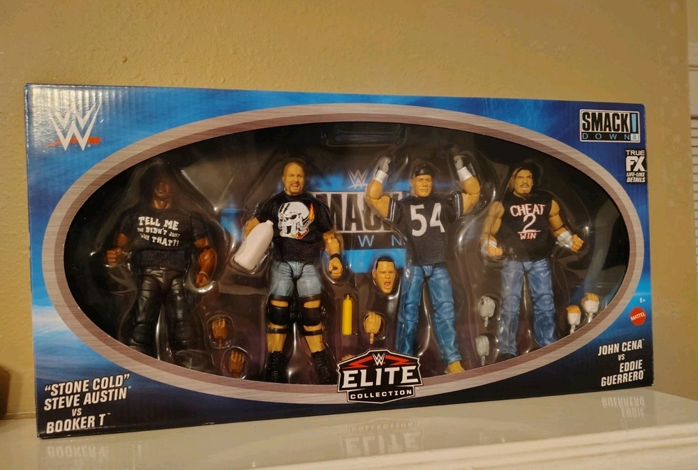WWE SmackDown Elite Figure 4 Pack Steve Austin John Cena Eddie Guerrero Booker T