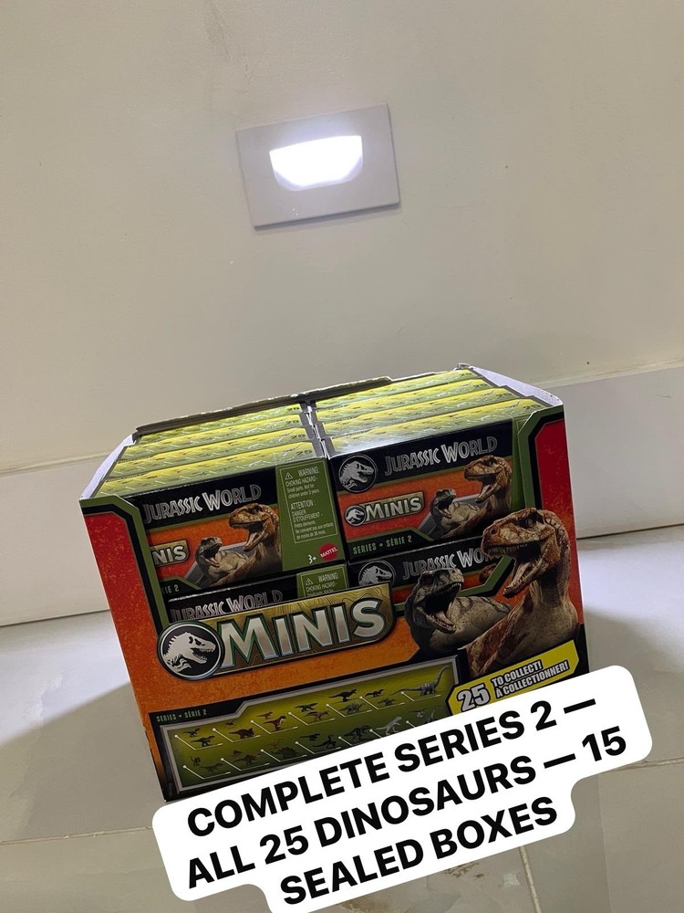 Jurassic World Minis Series 2 COMPLETE SET All 25 Dinosaurs 15 SEALED Boxes