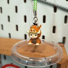 KEWPIE Baby as LION KING BOAR PUMBAA 1″ Mini Figure KEYCHAIN CHARM Toy Miniature