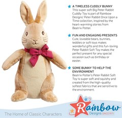 Rainbow Designs Official Peter Rabbit Large 24cm FLOPSY Bunny Soft Plush Toy