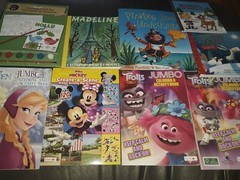 Lot of 9 KIDS Disney Frozen MICKEY Sticker Coloring Book+PAINT+BOOKS+TROLLS+MORE