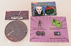 New NECA TMNT Loot Crate Exclusive Danny Pennington Shirt Coasters Pins 2021