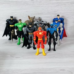 Batman Brave Bold Figure Lot JLU Blue Flash Green Man Bat Cyborg Superman Toy DC