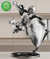 T13 Medieval Knight Action Figure 3D Printed Articulated Model Kit Silver