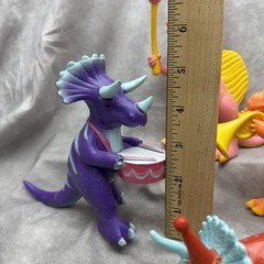 Lot of 5 Ankyo Target Party Animals figures Dinosaurs Purple Pink Red Green B10
