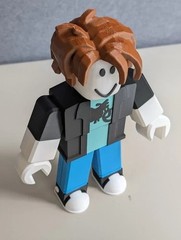 R0BL0X Bacon Hair 6 in Figurine Toy For Kids Teens & Adults 3D Printed Videogame